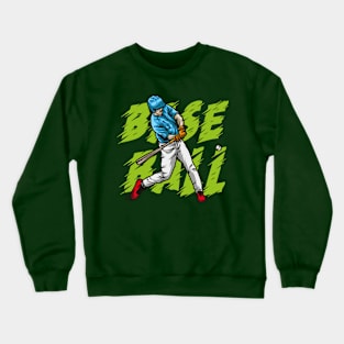 baseball player hitting the ball Crewneck Sweatshirt